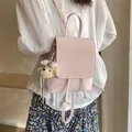 Schicker hellrosa Mini-Rucksack mit süßem Hundeanhänger für den Alltag - Rosa Mit Anhänger
