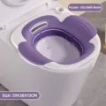 Purple flower-shaped sitz bath basin for toilet, size 39x38x13cm, for postpartum care - 39cm Size / Purple
