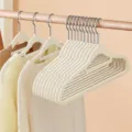 Kids flocked hangers non slip velvet clothes hangers for baby infant closet storage rack - Regular Fit / Off White