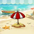 DIY beach umbrella embroidery patch clothing badge applique decorative iron-on patch - Umbrella