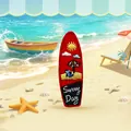Surfboard embroidered patch DIY beach style decorative iron on clothing badge applique - Surfboard