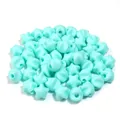 Perline di stelle in acrilico azzurro con grande foro per bracciali e gioielli fai da te - Pentagramma / 50 Pezzi / Verde menta