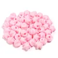 Perline di stelle in acrilico rosa, perline sfuse per la creazione di gioielli fai da te. - Pentagramma / 50 Pezzi / Rosa