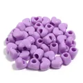 Perline in acrilico a cuore viola per la creazione di gioielli fai da te e catene per cellulari. - Cuore / 50 Pezzi / Viola