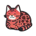 Cute orange red cartoon cat enamel pin badge with leopard spots and black stripes - Red-orange Cat with Leopard Spots (UVXZ311)