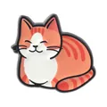 Adorable cartoon orange tabby cat enamel lapel pin cute animal badge accessories - Lying Orange Striped Cat (UVXZ314)