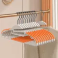 Plastic children anti-slip clothes hanger variant orange hook secure baby garment - Anti-Slip Collar Protection Adult Open Style / Monsoon Orange