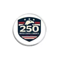 US 250. Jahrestag Gedenkmünze Unabhängigkeitstag Metall Abzeichen Brosche Ornament. - 250. Jubiläum Flaggenelement (YP0805)