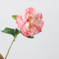 Finto Fiore di Peonia Rosa 40cm Stelo Singolo Decorazione Floreale per Matrimonio - rosa corallo