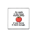 Funny quote metal badge pin cute apple brooch lapel accessories clothing backpack decor - Square Style(ZP2492)
