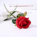 Finta rosa rossa in velluto fiore artificiale per decorazione festa casa regalo. - Rosa di San Valentino - Rosso