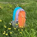 Σακίδιο πεζοπορίας εξωτερικού χώρου colorblock μεγάλη χωρητικότητα ταξίδι αθλητικό - Πορτοκαλί