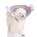 Cute plush pet recovery collar, soft Elizabethan cone for dogs and cats healing and cute wear. - Elephant (YLSB02)