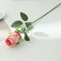 Μeμονωμένο τεχνητό λουλούδι τριαντάφυλλου από μετάξι για διακόσμηση βάζου γάμου - Ροζ Τριανταφυλλί