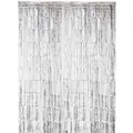 Tendina frange argento metallizzata per festa compleanno matrimonio sfondo decorazione - 1m Largo, 1m Alto / Argento