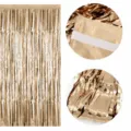 Rose gold fringe curtain 1x2m tinsel foil door curtain for party decoration variant - Champagne Gold