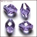 Primer plano detallado de cuentas de cristal facetadas en rombo violeta claro para bisuteria. - 04 Púrpura cristal