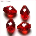Cuentas de cristal K9 biconicas largas facetadas piedra roja para joyeria DIY artesania - 06 Rojo claro