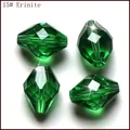 Cuentas de cristal facetado verde para la fabricación de joyas artesanales y manualidades - 15 Verde oscuro