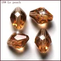 Abalorios de cristal bicónicos facetados 18# color melocotón cuentas sueltas para joyería DIY - 18 Color melocotón