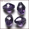 Cuentas de cristal K9 moradas tanzanita facetadas para bisutería DIY, cuentas sueltas brillantes. - 26 Violeta