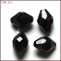 Cuentas de cristal K9 de rombo largo negras facetadas suministros para joyería DIY 100pz - 23 Negro