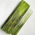 Glossy green metallic laser PVC fringe grass for festive Christmas and party decoration - 43cm / Green