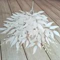 White artificial willow leaves bunch simulation vine plants for wedding decor home styling - Artificial Weeping Willow Branch No. 1 White
