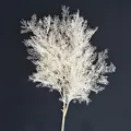 White artificial mist pine branch for wedding background decor detailed product view closeup - Off White