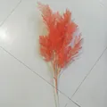 Orange artificial pine branch fern plant for wedding home floral background decor detail view. - Orange Red