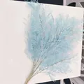 Light Blue Artificial Frosted Pine Branch Variant for Wedding Background Decor Use - Blue