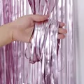 Tenda a frange opaca 2m di altezza, perfetta per decorazioni di matrimoni e feste. - Rosa Opaco