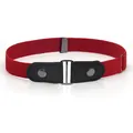 Elastic invisible belt for jeans, adjustable stretch waist strap, comfortable casual design. - Red