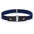 Elastic invisible belt for jeans, adjustable buckle-free lazy waist strap for men and women - Dark Blue