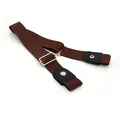 Brown buckle-free elastic invisible belt, comfortable stretch lazy waist strap for daily wear. - Brown