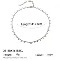 Collana girocollo argentata con pietre di zircone colorate, lunghezza regolabile 41+7cm donna. - Choker con Nappa Cielo Stellato (2111BK16158XL) / 41+7cm / Argento