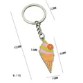 Portachiavi in metallo gelato carino smalto borsa ciondolo regalo per donne e ragazze - Gelato (X-1214)