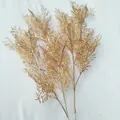 Gold artificial fern leaves branch simulation plant for wedding party home floral decor - 1-Meter Rime Branch