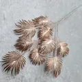 Gold artificial palm branch fern fake plant for wedding home decoration display table - 9-Headed Mulberry Leaves