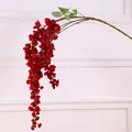 Künstliche rote hängende Blumenranke Detail, realistische Seidenblumen für Wand und Decke. - Rot