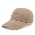 Klassieke kaki gewassen katoenen vintage baseballpet met een verweerd zacht topontwerp - Verstelbaar / Khaki