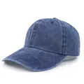 Klassieke honkbalpet van gewassen katoen in marineblauw, vintage dad hat stijl - Verstelbaar / Marineblauw