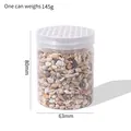 Mezcla de conchas naturales en tarro transparente para acuario DIY y manualidades. - Pequeña Caracola Natural / En Lata de 125g (Aprox. 1cm)