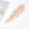 Tige de feuille de fougère artificielle dorée branche de plante décorative pour maison. - Feuille de Fougère Unique / Or
