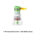 Fourth generation green faucet water filter aerator featuring purifying Maifan stone - 2nd Gen With Maifan Stone / Green