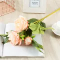 Branche de pivoine artificielle rose, bouquet de fleurs artificielles pour la déco. - Champagne