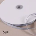 Nastro grosgrain grigio ad alta densità da 1 cm, ideale per fiocchi per capelli e confezioni regalo. - Argento