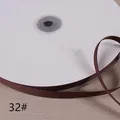 Nastro grosgrain marrone 1cm in rotolo, nastro in tessuto ad alta densità per fiocchi. - Marrone scuro