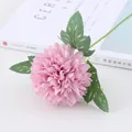 Pink artificial ping pong chrysanthemum flower, single silk globe amaranth for home decor. - Light Purple