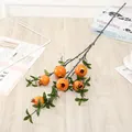 Artificial pomegranate branch six heads faux fruit berry home decor indoor floral arrangement - 6-Head Pomegranates - Yellow